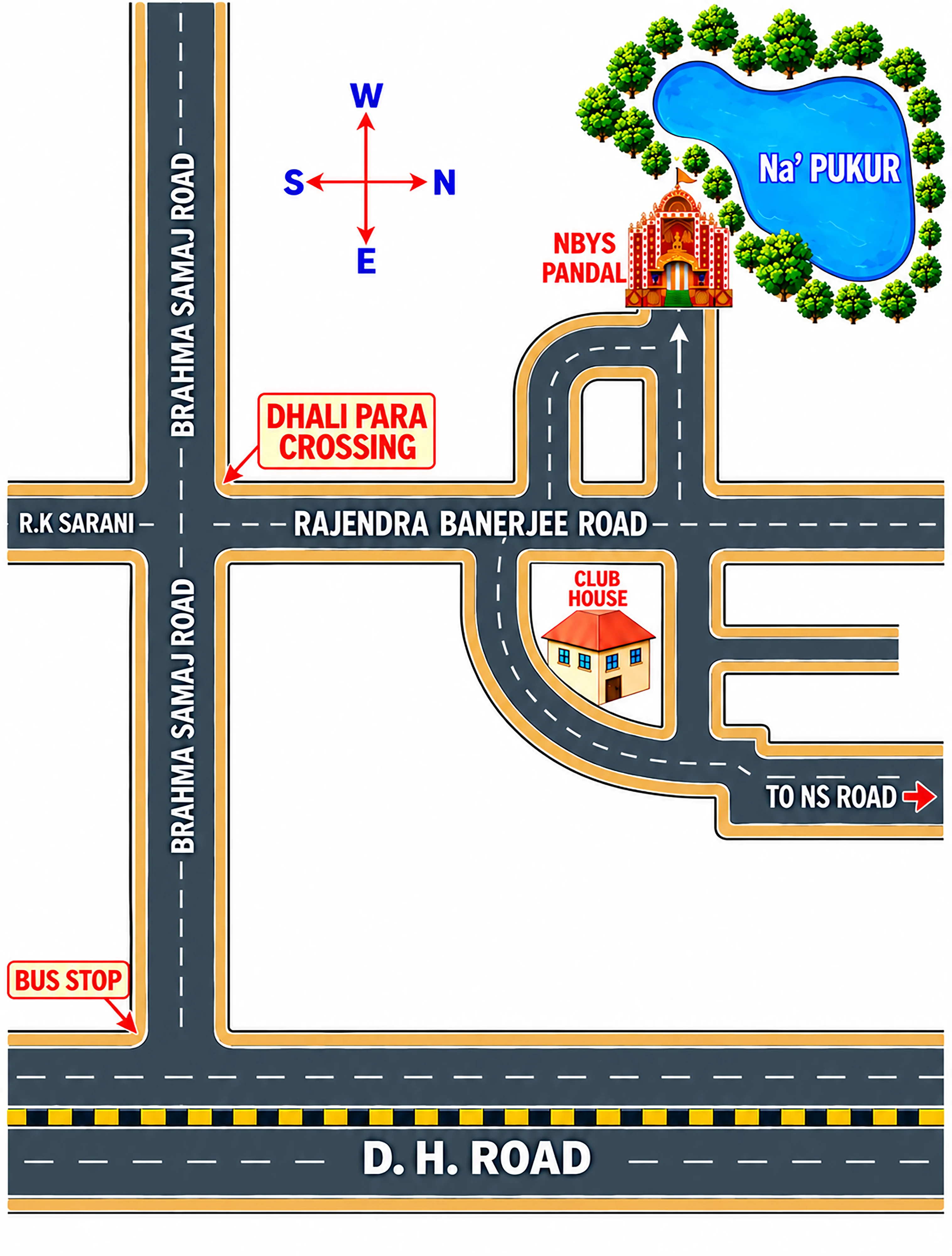 NBYS corrected pandal route map